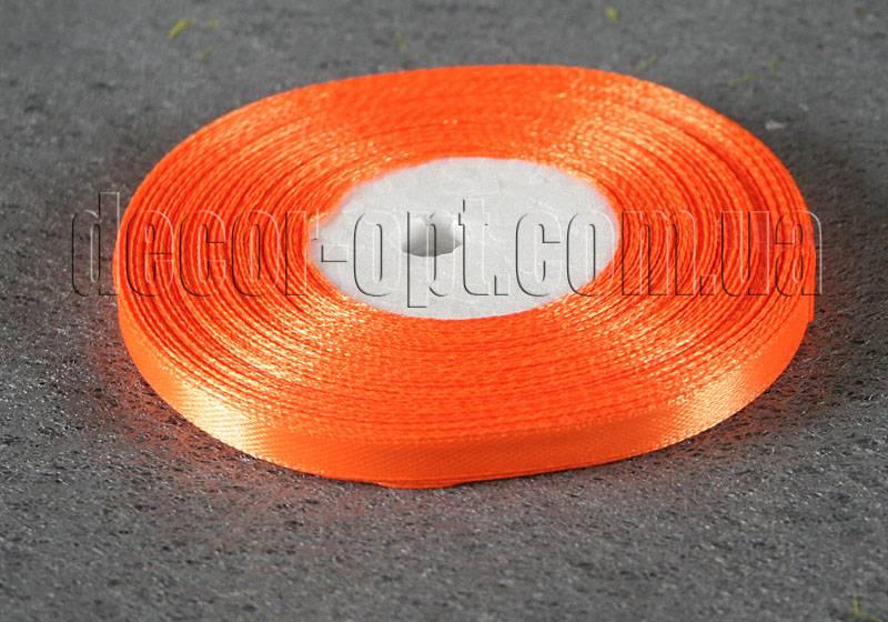 Стрічка атласна морквяна 0,6 см 36ярд арт.151