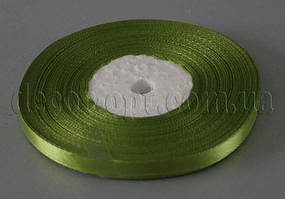 Стрічка атласна хакі 0,6 см 36ярд 108