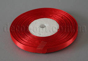 Стрічка атласна червона 0,6 см 36ярд 26