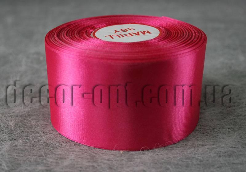 Стрічка атласна малинова 5,00 см 36ярд арт.195
