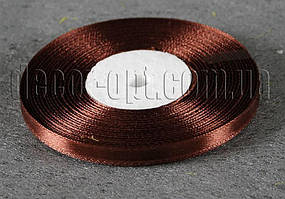 Стрічка атласна коричнева 0,6 см 36ярд 32