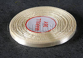 Стрічка атласна кремова 0,6 см 36ярд арт. 08