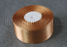 Стрічка атласна світло-коричнева 4,00 см 36ярд 161