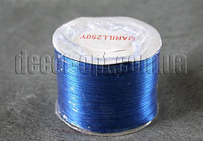 Стрічка атласна синя 0,3 см 250 ярд 40