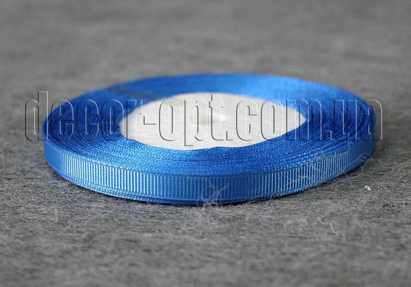 Стрічка репсова синя 0,6 см 25 ярд арт.36