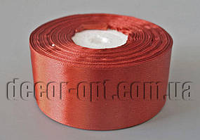 Стрічка атласна відтінок теракотового 4,00 см 36ярд арт.139