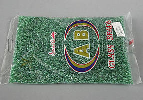 Бисер 107 оттенок зеленого прозр.блест. 400 г