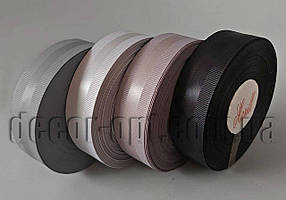Стрічка репсова з атласом 2,5 см 25 ярд