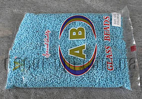 Бисер  43 голубой непрозр.матов. 400 г