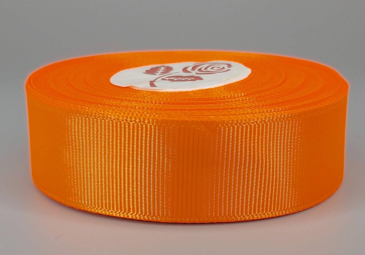 Стрічка репсова відтінок жовтогарячого 2,5 см 25 ярд арт.23