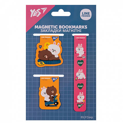 Закладки магнітні Yes Line Friends