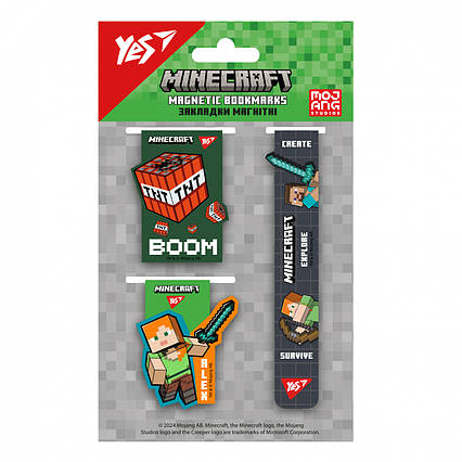 Закладки магнітні Yes Minecraft.Boom