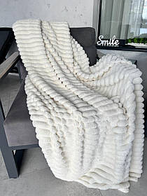 Плед Королівський Шарпей Молочний Півтораспальний розмір 150х200 см