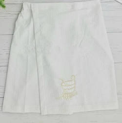 Спідниця (кілт) вафельна для сауни Ярослав білий