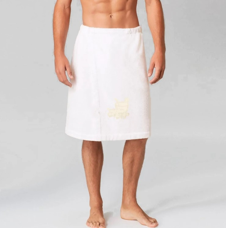 Спідниця (кілт) махрова для сауни Ярослав Білий, фото 1