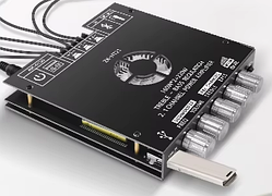 ZK-HT21 Посилювач звуку 2.1 TDA7498E Bluetooth v5.0 160Вт2 + 220Вт DC 15-36В
