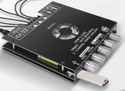 ZK-HT21 Посилювач звуку 2.1 TDA7498E Bluetooth v5.0 160Вт2 + 220Вт DC 15-36В
