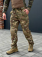 Штани з наколінниками в комплекті колір мультикам, штани мультикам із рипстоп матеріалом і наколінниками