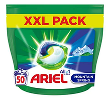 Капсули для прання універсал Ariel Pods Mountain Spring  Гірське джерело 3 в 1, 50 шт