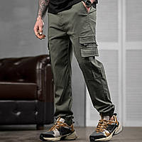 Брюки с манжетами Mansori олива размер M