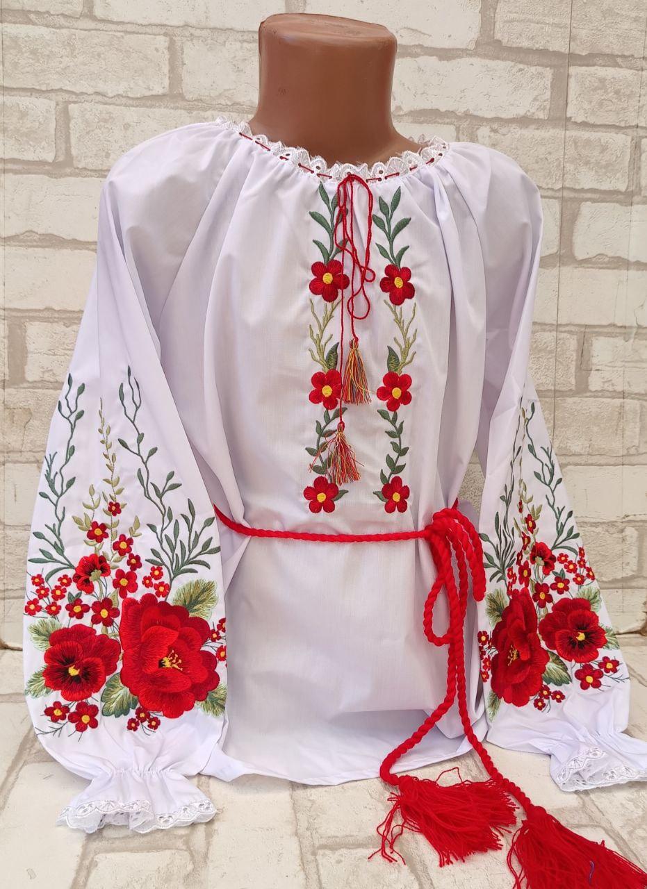 Вишиванка дитяча "Мальовнича", поплін, 110-146 см, фото 1