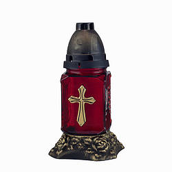 Лампадка скляна 24 годин червона 24-27