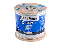 FinMark F660BV 305 м білий телевізійний, кабель тв white, коаксільний, радіочастотний антенний фінмарк 044129