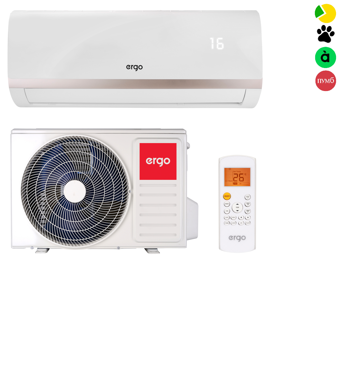 Кондиціонер ERGO ACI 1235 SWН W