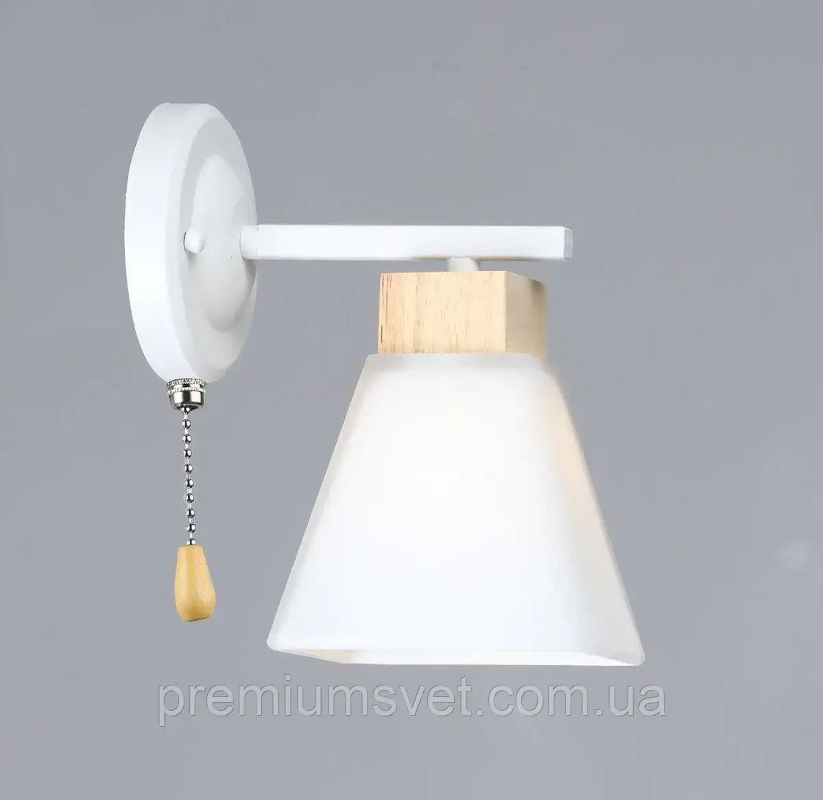 Бра 6663/1W WT+WOOD BN, фото 1