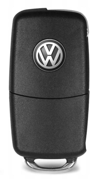 Викидний корпус ключа на 3+1 кнопки Volkswagen / Skoda (з кнопкою Panic, лезо HU66, з емблемою)