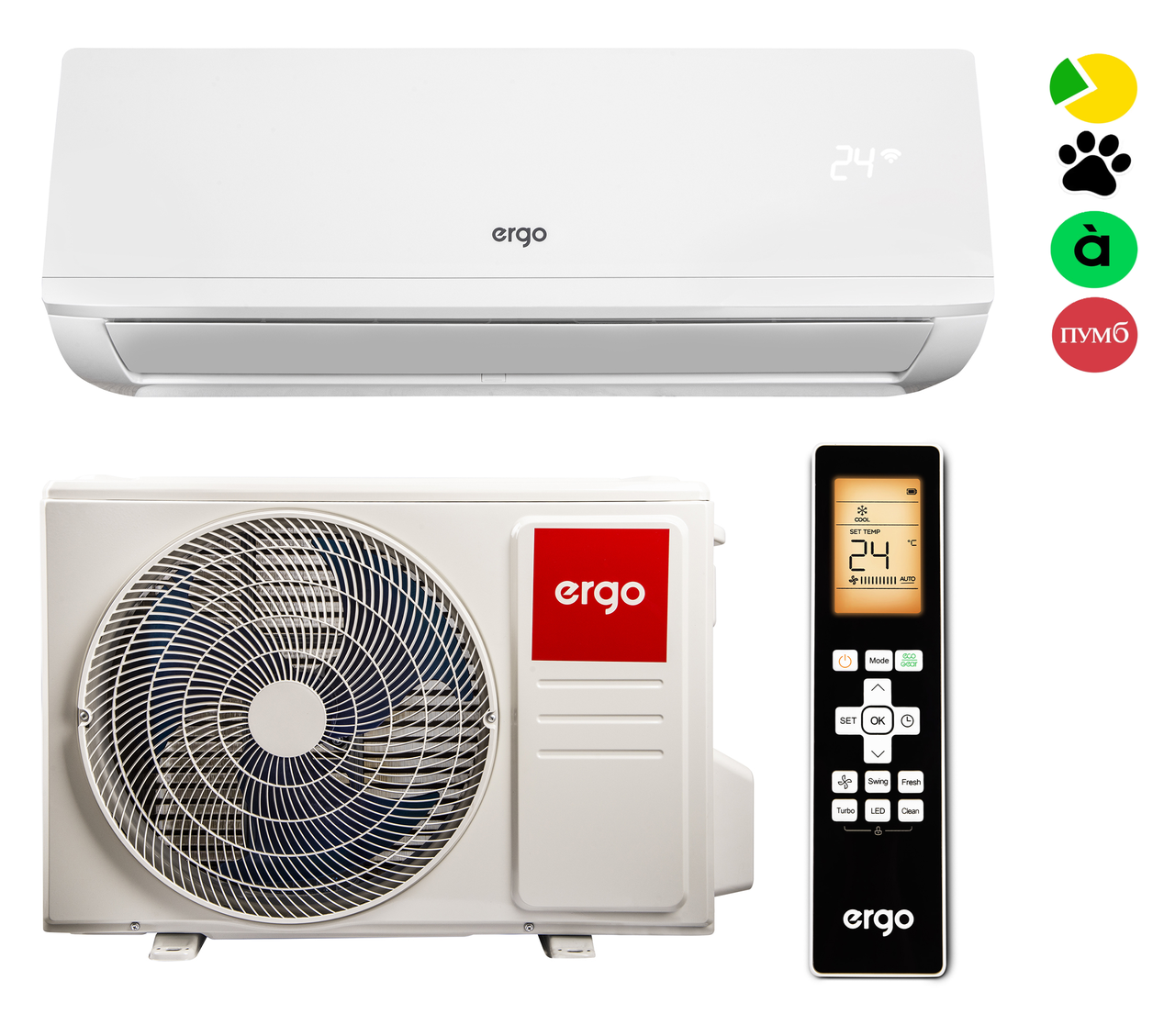 Кондиціонер ERGO ACI 0955 SWН W, фото 1