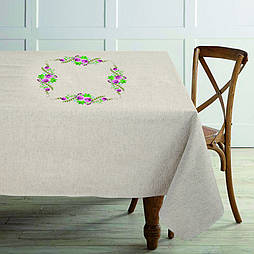Скатертина 145х225см напівльон з вишивкою Ярослав