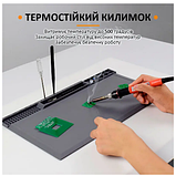 Теплоізоляційний силіконовий килимок TE-612 для паяння та ремонту техніки / 380x210 мм, фото 6