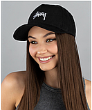 Бейсболка кепка жіноча коттонова чорний розмір 56-59, фото 2