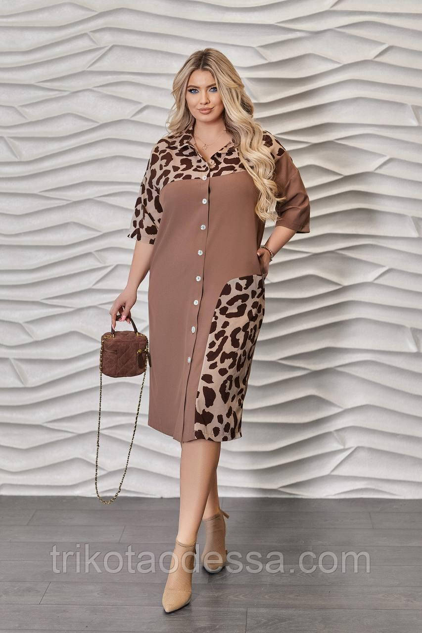 Сукня жіноча весняне-літнє 1617вт батал р.50-64, фото 1