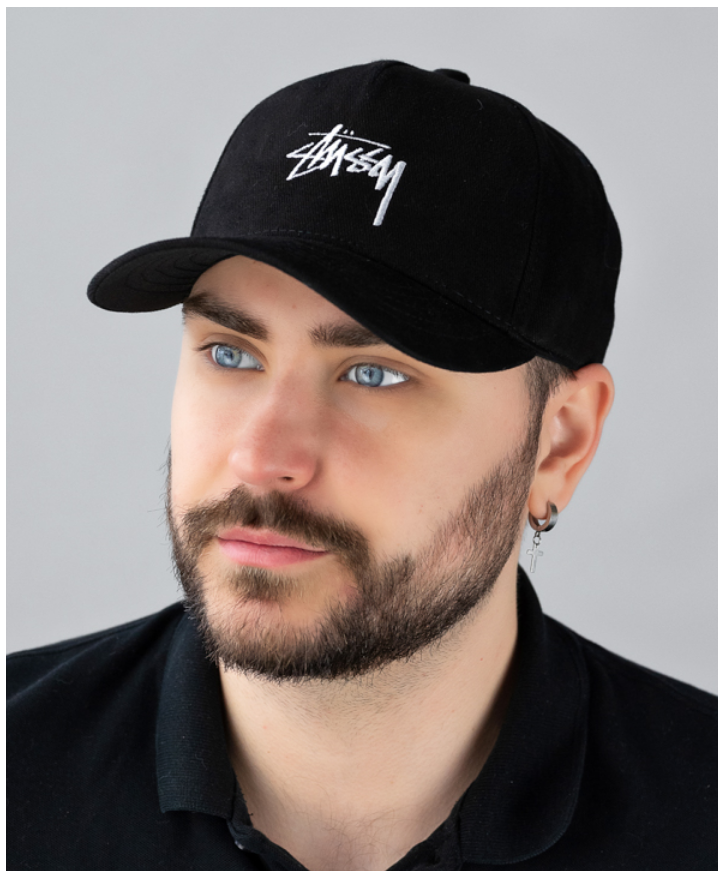 Бейсболка кепка чоловіча котонова чорний розмір 56-59, фото 1