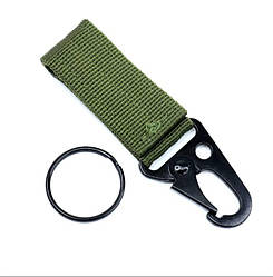 Тактичний карабін з кільцем на стропі хакі