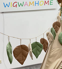 Гірлянда «Листочки» у кольорах вігваму