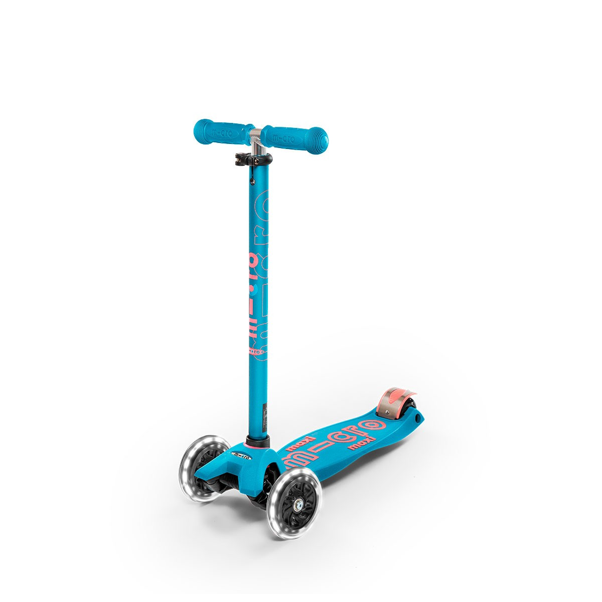 Триколісний дитячий самокат Micro Maxi Deluxe LED Аква [MMD078], фото 1