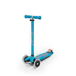 Триколісний дитячий самокат Micro Maxi Deluxe LED Аква [MMD078]