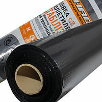 Пленка черная полиэтиленовая 40 мкм 1.20м*500м для мульчирования почвы и клубники мульчирующая пленка