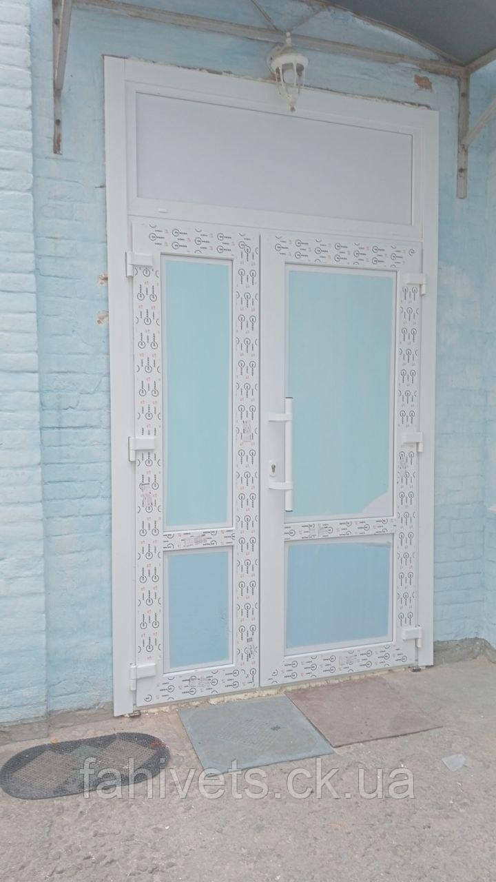 Металопластикові вхідні двері, WDS 60 мм (860х2050), фото 1