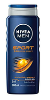 Гель для душу чоловічий Nivea Men Sport 3в1, 500 мл