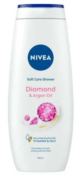 Гель-догляд для душу Nivea Care Diamond & Argan Oil з аргановою олією, 500 мл