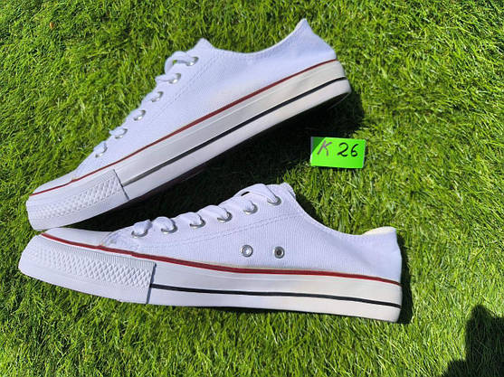 ЗНИЖКА! 44р (27,5см) Білі кеди конверси AIL STAR у стилі Converse, фото 3