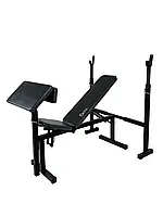 Регульована лавка для жиму + стійки + скотта WCG-003