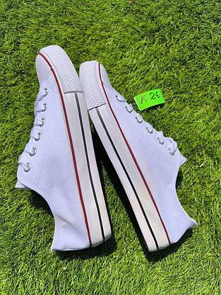 ЗНИЖКА! 44р (27,5см) Білі кеди конверси AIL STAR у стилі Converse, фото 4