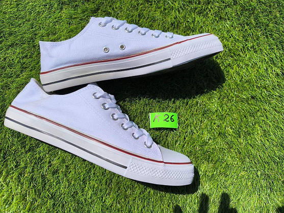 ЗНИЖКА! 44р (27,5см) Білі кеди конверси AIL STAR у стилі Converse, фото 5