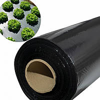 Пленка черная полиэтиленовая для мульчирования 30 мкм 1м*1000м мульчирующая пленка для клубники и овощей