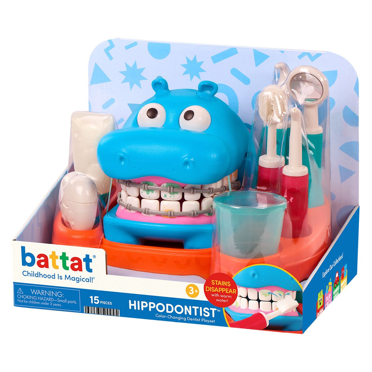 Ігровий набір стоматолог Battat Lite Hippodontist - Бегемотик у стоматолога BT1803Z, фото 1